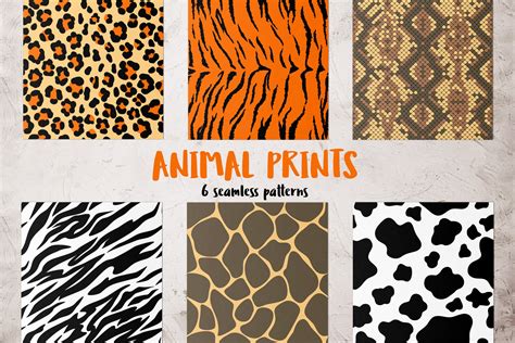 Animal Prints 6 Patterns Graphic Patterns Creative Market