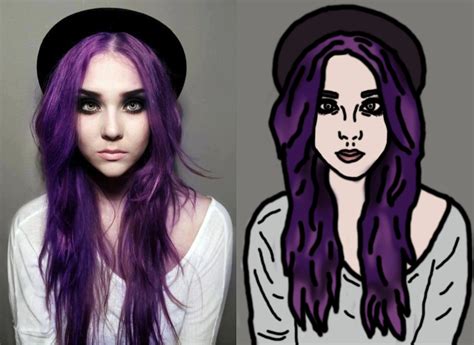 Cartoon girl with purple hair. by FashoPillow on DeviantArt