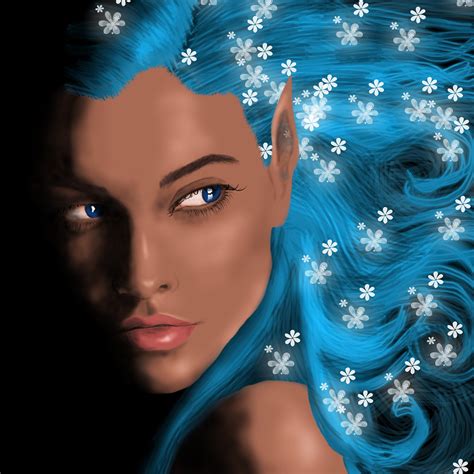 Portrait Elf Woman Blue Free Image On Pixabay