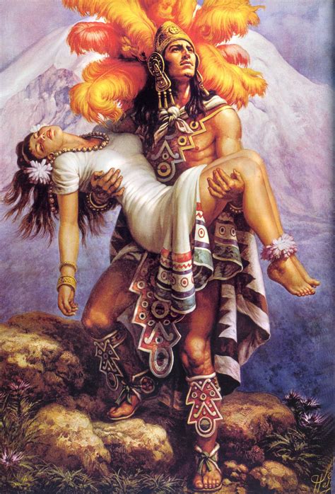 Jesús De La Helguera Grandeza Azteca Chicano Art Aztec Warrior