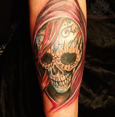 Grim Reaper Sugar Skull Tattoo