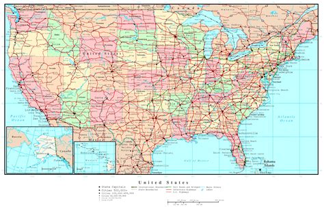 Usa Map Showing States United States Map