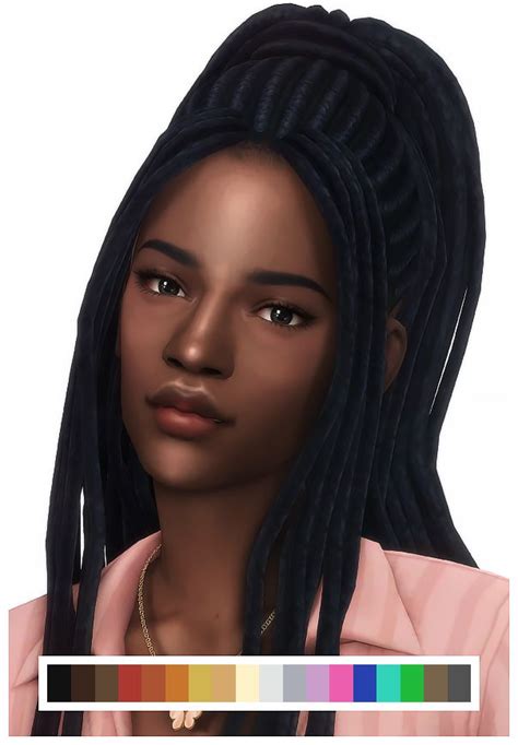 Hila Highpony Retexture Sims Hair Sims 4 Black Hair Sims 4 Afro Hair