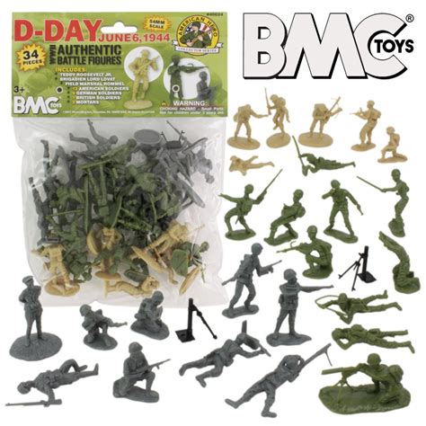 Bmc World War Ii D Day Plastic Soldiers 34pc Set