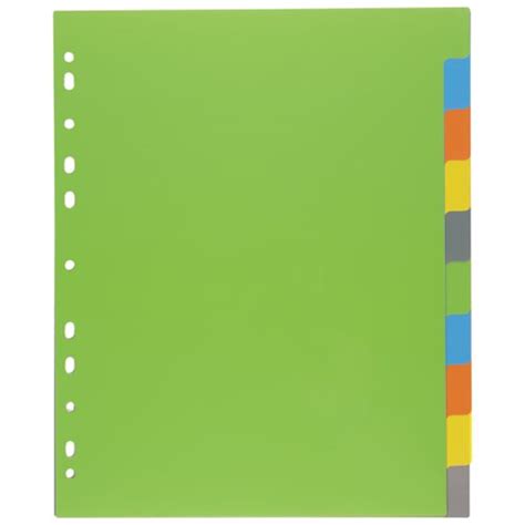 Accent Stationers A4 50 Recycled Set 10 Wide Index File Dividers