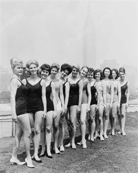 Beauty Pageant Contestants In Line 8x10 Reprint Of Old Photo Pageant