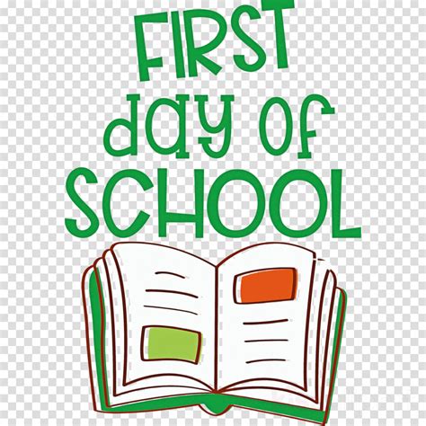 First Day Of School Education School Clipart Logo Green Line