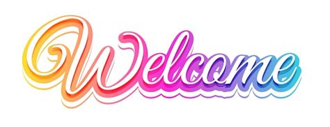 Free Vector Colorful Welcome Lettering Banner Invite Your Guests To