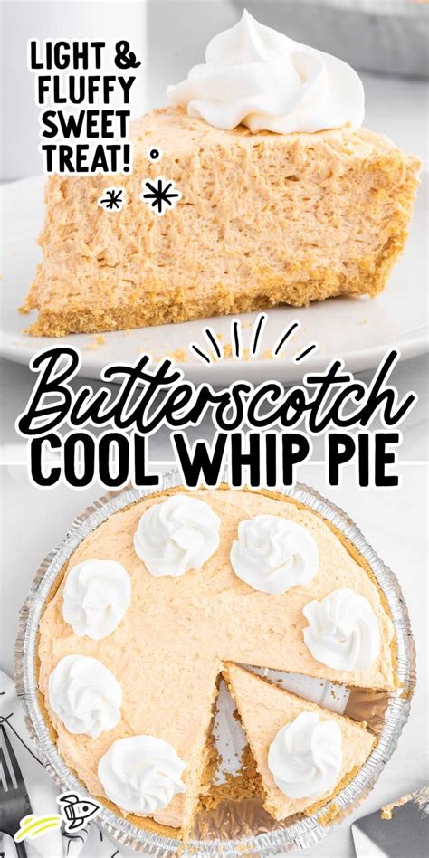 Butterscotch Cool Whip Pie Cool Whip Pies Dessert Recipes Easy How