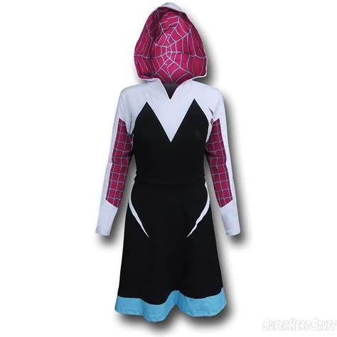 Images Of Spider Gwen Womens Hooded Skater Dress Geek Fashion Fashion