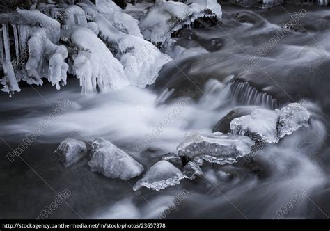 Ice Forming Along A Small Stream In Alaska S Tongass Stock Image