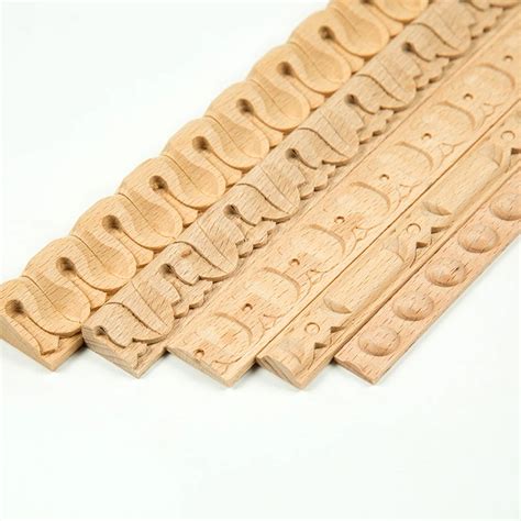 Home Decor Wooden Mouldings Beech Embossed Egg And Dart Molding Natural