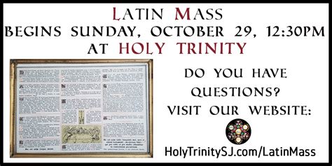 Questions About Our Latin Mass Holy Trinity