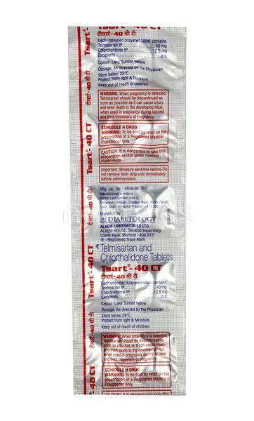 Tsart Ct 40mg Tablet 10s Buy Medicines Online At Best Price From