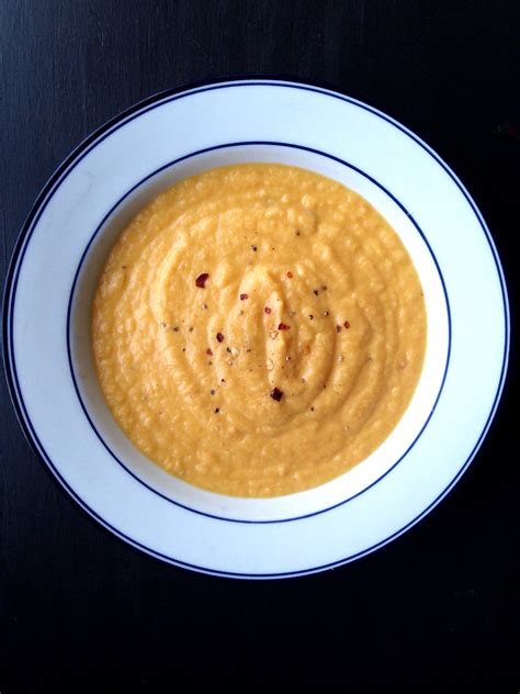 Creamy Cauliflower And Carrot Cheddar Soup Living Healthy In Seattle