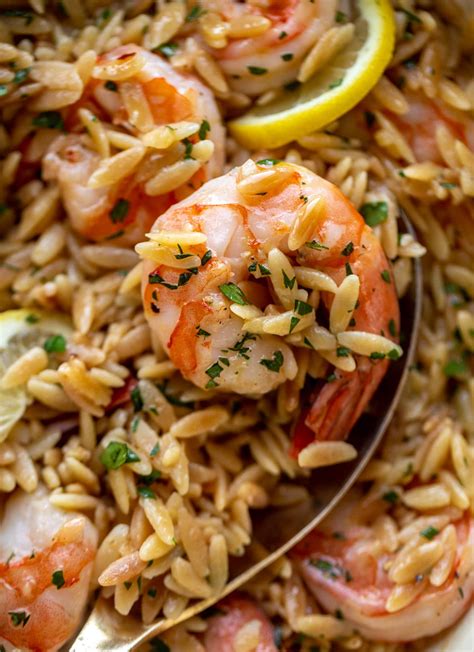 One Pot Shrimp And Orzo Garlic Butter Shrimp And Orzo