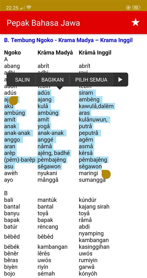Views Translate Dari Bahasa Indonesia Ke Bahasa Jawa Krama Inggil New ~ Hutomo Sungkar