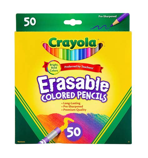 Buy Crayola Erasable Colored Pencils 50ct Kids Colored Pencils Bulk
