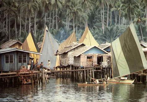 Badjao Village On Basilan Island Philippines Southeast Asia