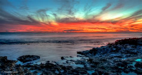 Sfondi Paesaggio Colorato Tramonto Mare Acqua Roccia Puntellare