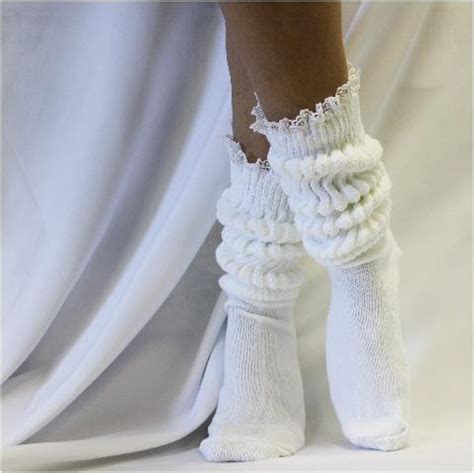 Super Thick Cotton Lace Slouch Socks For Women Hooter S Etsy