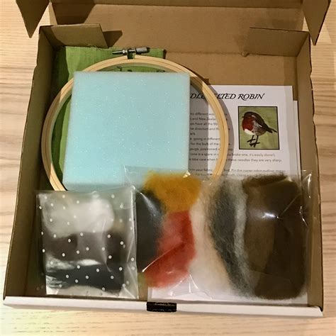 Needle Felting Kit Robin Wool Clip Woollen Products And Crafts At