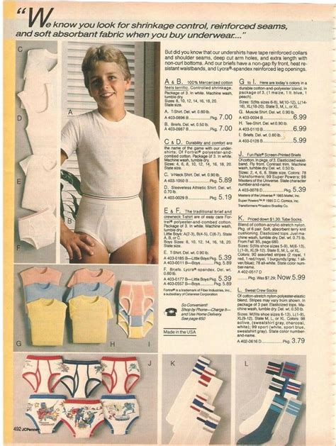 80s Catalog Fashion Boys Mens Underwear Pjs Photo Pages Ads Clippings