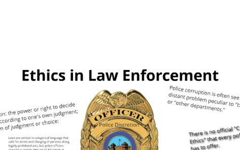 Law enforcement code of ethics. Law Enforcement Ethics by Lindsey Laber on Prezi Next