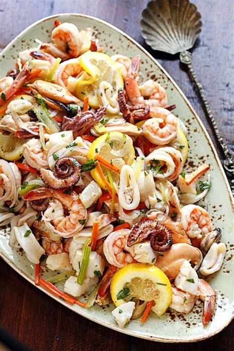 The first guest will arrive early. Marinated Seafood Salad - Good For Health Party Menu ...