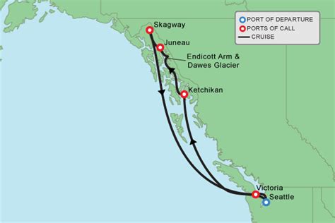 Princess Alaska Cruise Routes Map