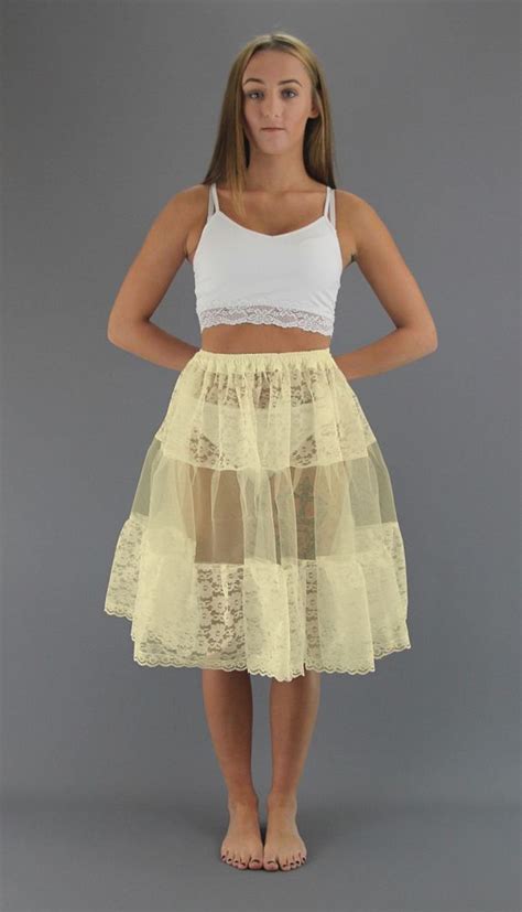 Looking for a good deal on petticoats petticoat? Lemon Lace Petticoat | Pale Yellow Underskirt | Dream ...