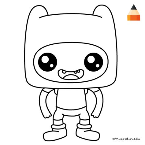 How To Draw Finn Chibi Adventure Time Coloring Pages Chibi Drawings