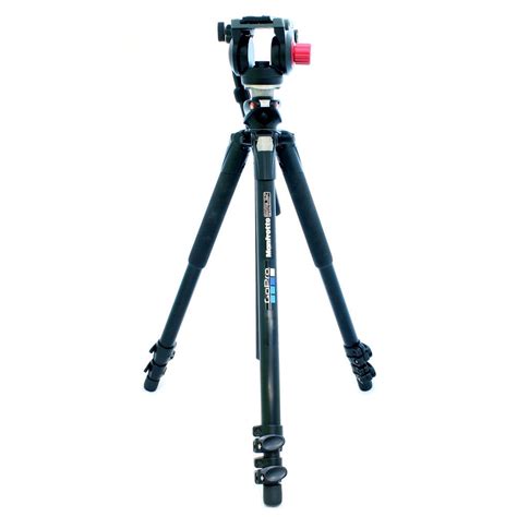 Used Manfrotto 055xprob Pro Aluminum Tripod With Fluid Head Good