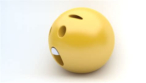 3d Model Emoji Surprised Vr Ar Low Poly Cgtrader