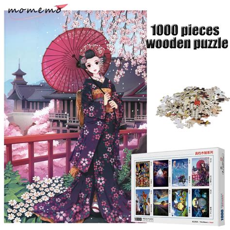 Momemo Japanese Maiden Wooden Puzzle 1000 Pieces Adult Entertainment