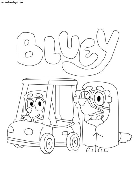 Bluey Coloring Page Veaeds