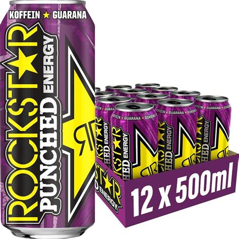 Rockstar Energy Drink Punched Tropical Guava Caffeine Refreshing