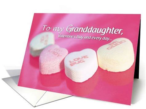 Granddaughter Valentines Day And Every Day Card Pink Holiday