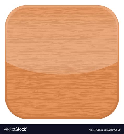 Wooden Texture Square Icon Royalty Free Vector Image
