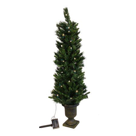 Find deals on products in light & electric on amazon. 4' Pre-Lit Potted Solar Powered Artificial Christmas Tree ...