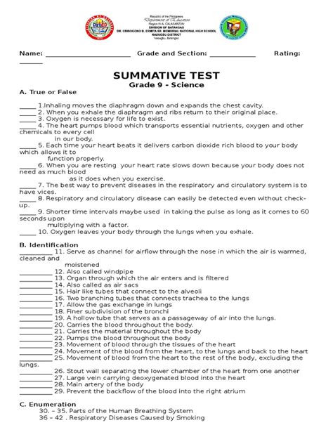 Grade 2 Quarter 3 Summative Test 2 With Answer Key To