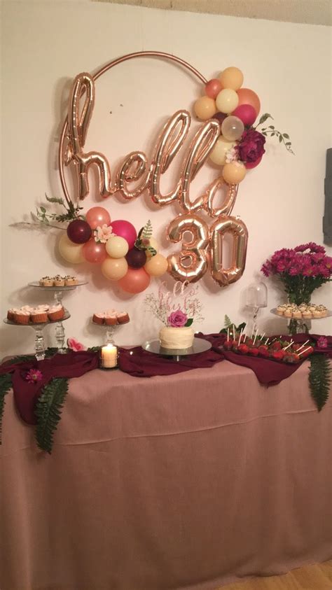 Diy Rose Gold Hula Hoop Wreath 30th Birthday Decorations 30th