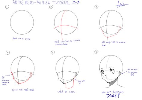 How To Draw Anime Head 34 View Tutorial Tuesday Drawing Faces 3 4