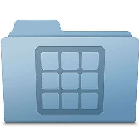 Icons Folder Blue Icon Smooth Leopard Iconset Mcdo Design
