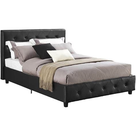 Dhp Upholstered Faux Leather Platform Bed Home Founding