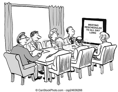 All Day Meeting Cartoon Of Team Business Meeting That Has Been Changed
