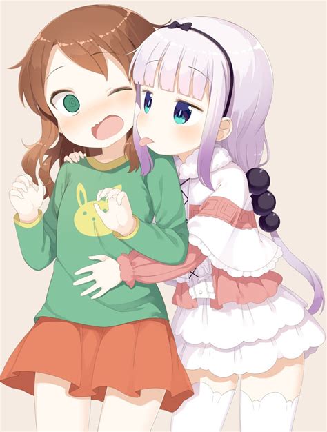 Saikawa Riko And Kanna Kamui Dragon Girl Miss Kobayashi S Dragon Maid Dragon Ball Goku Loli