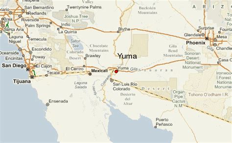 Yuma Az And Mexico Map