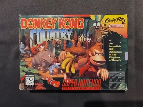 Donkey Kong Country Super Nintendo Snes Complete In Box Cib Great Shape