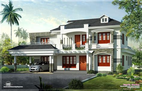 New Style Kerala Luxury Home Exterior Kerala Home Design And Floor Plans
